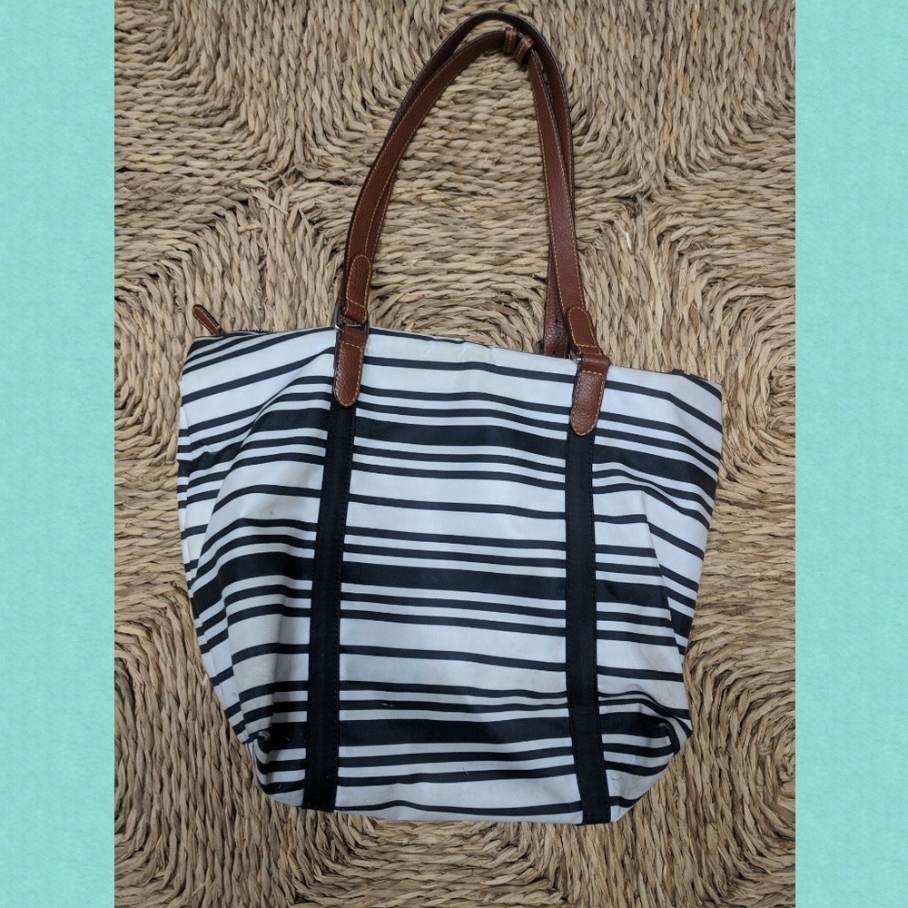 Lauren RLL Black and White Striped Bag - Picture 2 of 7